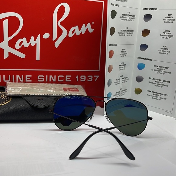 BNWT Rayban Aviator sunglass Black G15 Polarized lenses 3025 Assorted siz… - Picture 3 of 8